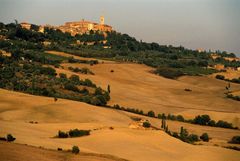 Blick nach Pienza im Abendlicht