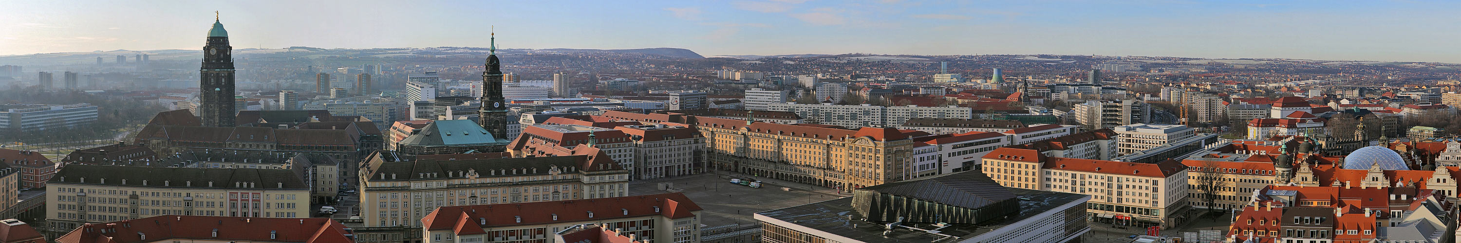 Blick nach Südwesten von der Frauenkirchenplattform