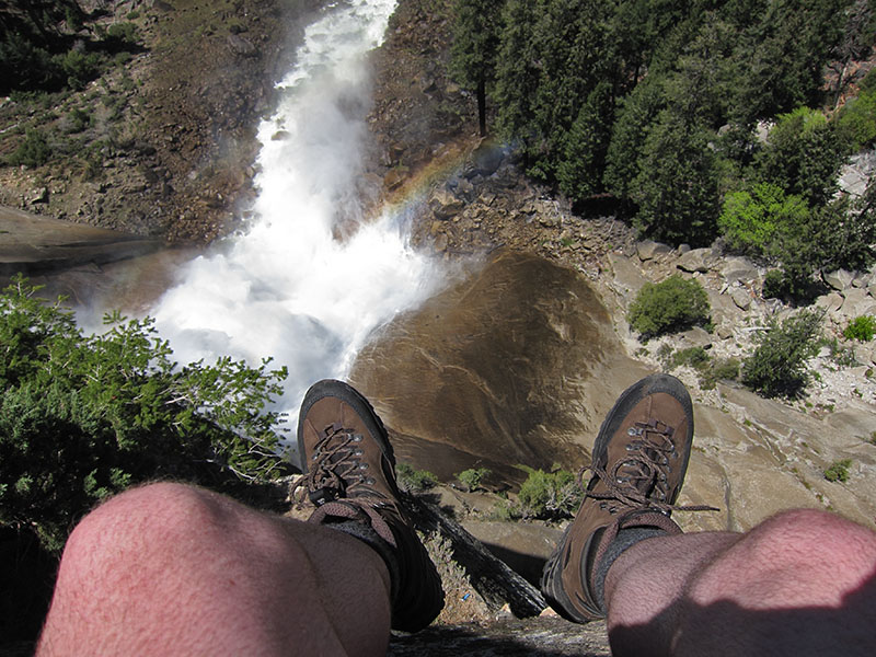 Blick nach unten am Nevada Fall