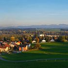 Blick nach Wangen von der Berger Höhe und ins Allgäu