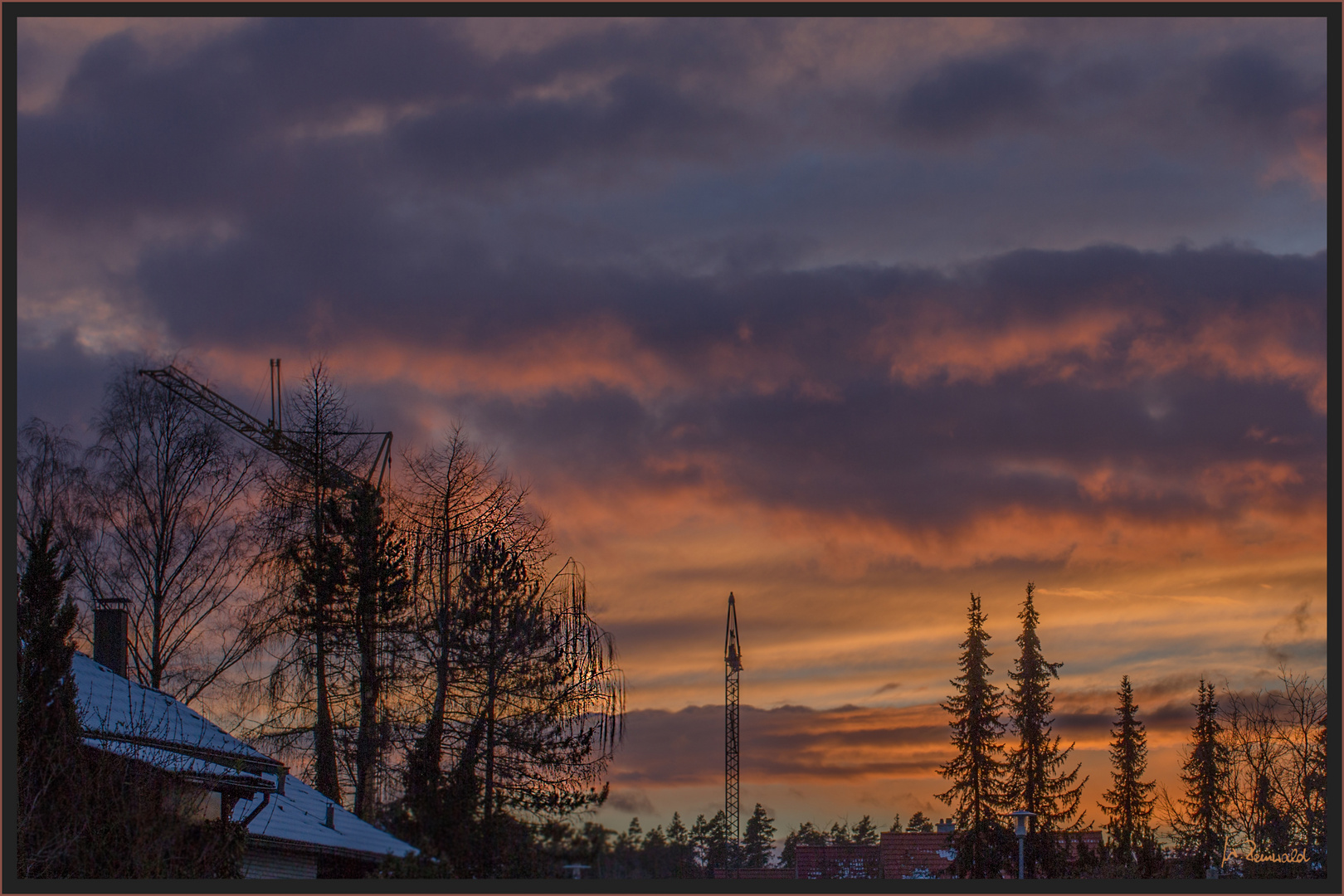 Blick nach Westen am 27.01.2014, 17:00 Uhr