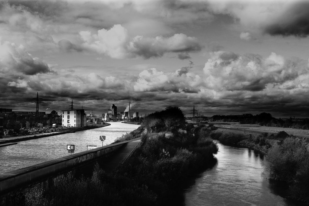 :::BLICK NACH WESTEN - HAMM, HAFEN:::