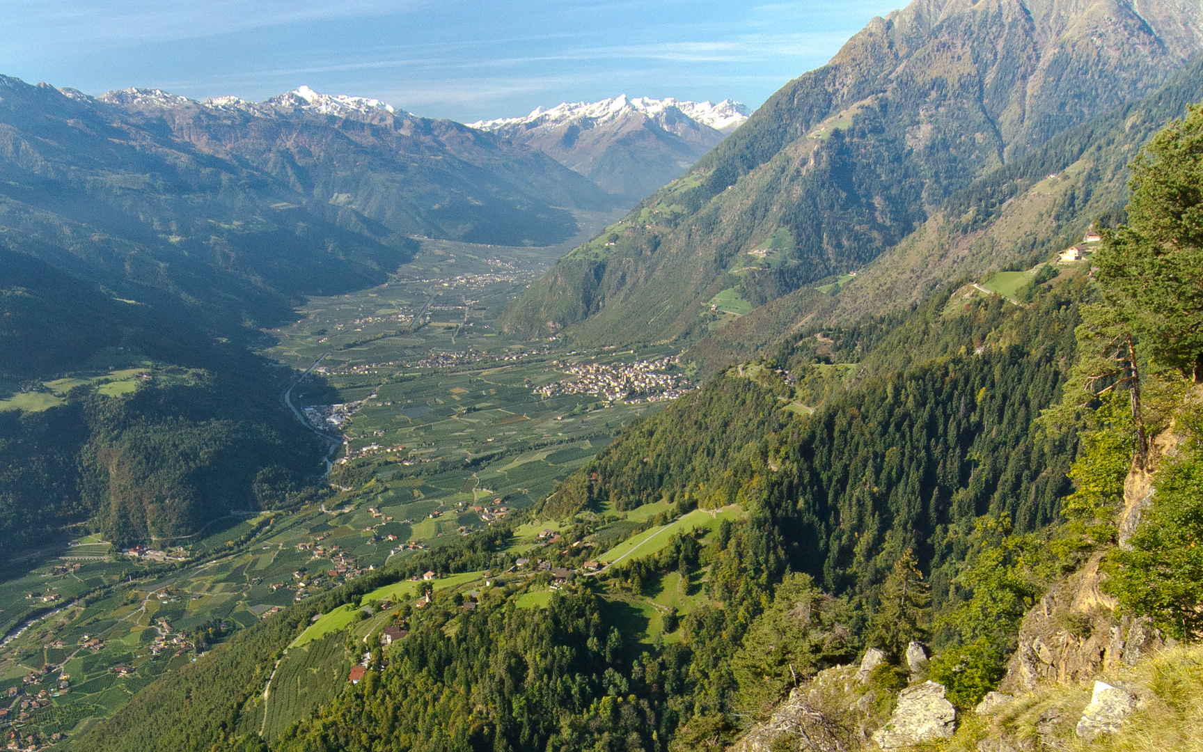 Blick nach Westen ins Vinschgau