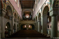 Blick nach Westen Klosterkirche Hecklingen