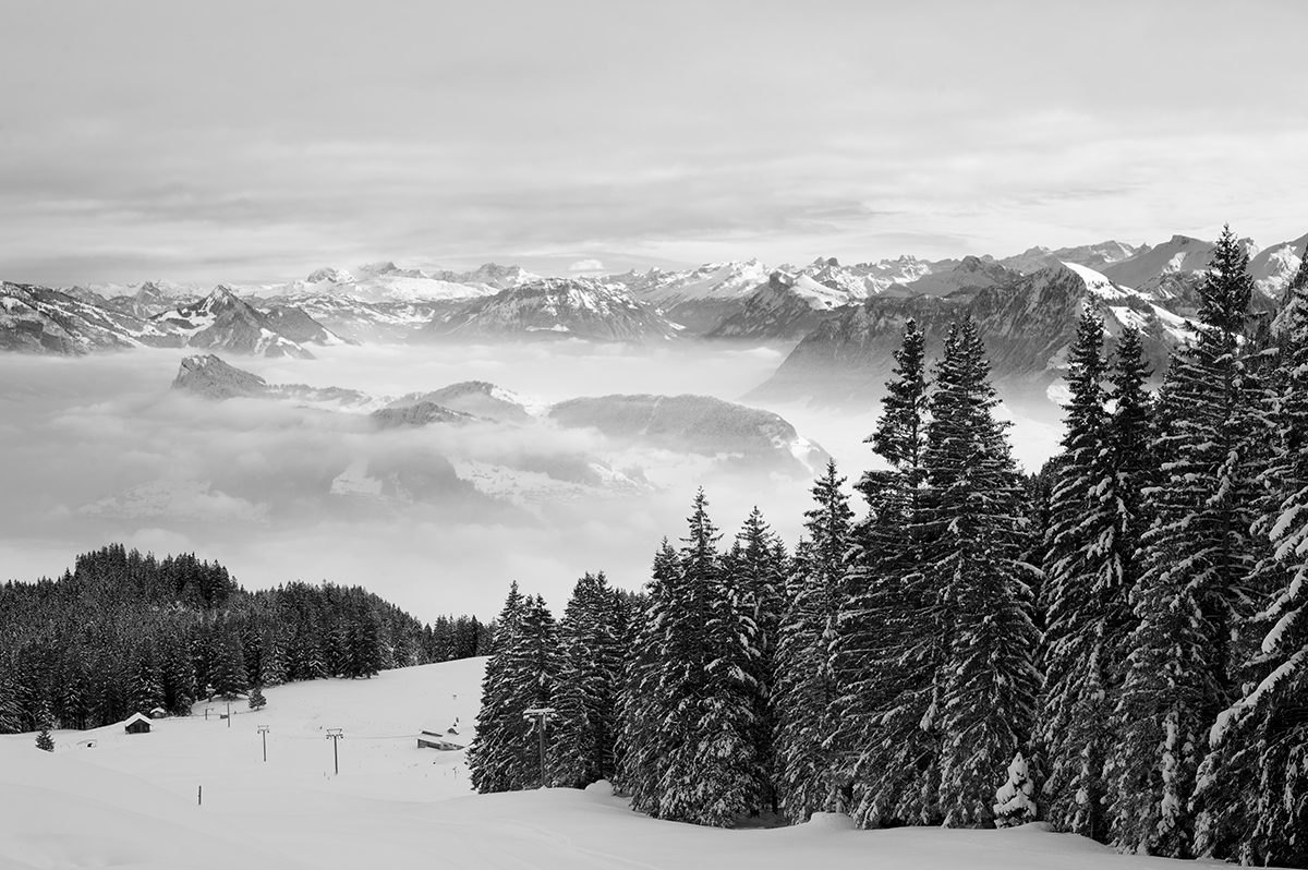 Blick Richtung Alpen