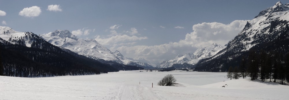 Blick Richtung Maloja im April 2009 oder Annemarie, siehst Du es auch?