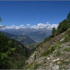 Blick Richtung Rhonetal zur Stadt Visp/Wallis, CH