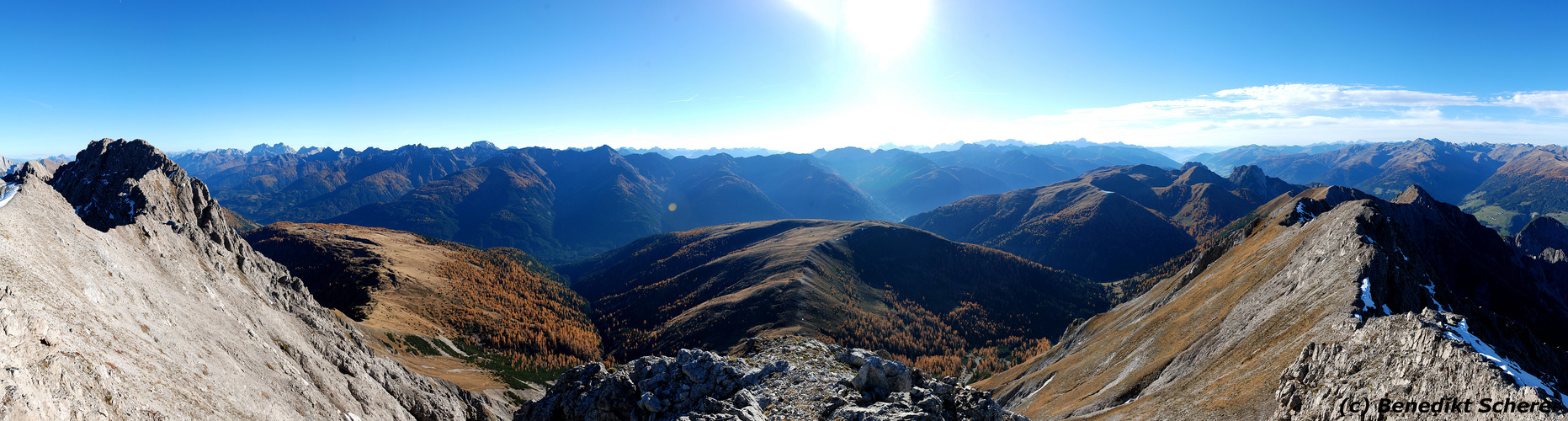 Blick richtung S vom Eggenkofel Westgipfel