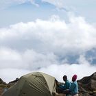 Blick Shira Camp Kilimanjaro auf den Mount Meru