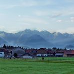 "Blick über Agathazell in Richtung Walsertal"