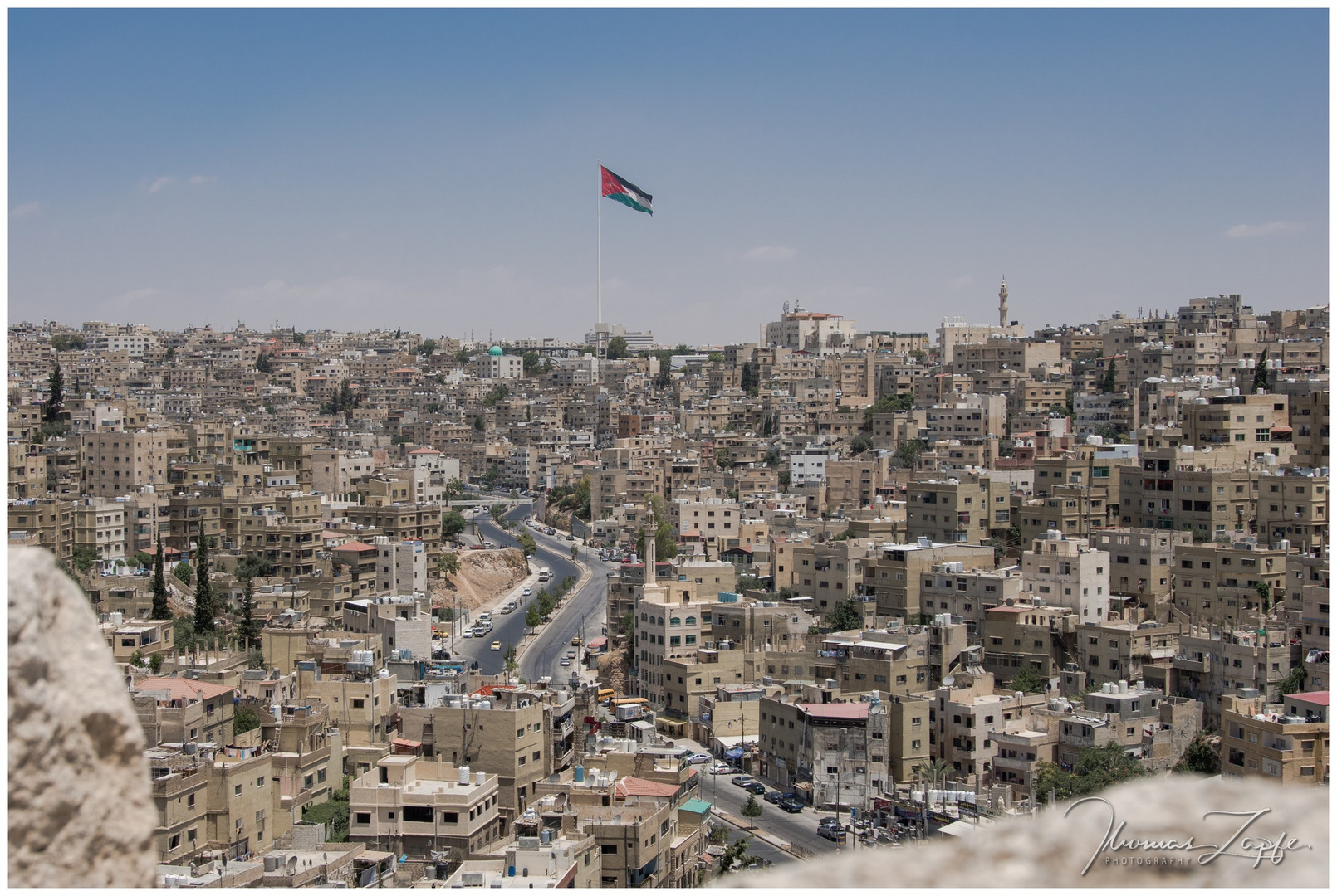 Blick über Amman, die Hauptstadt Jordaniens, von der Zitadelle aus