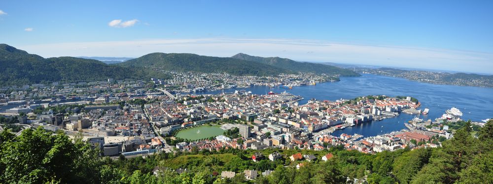 Blick über Bergen