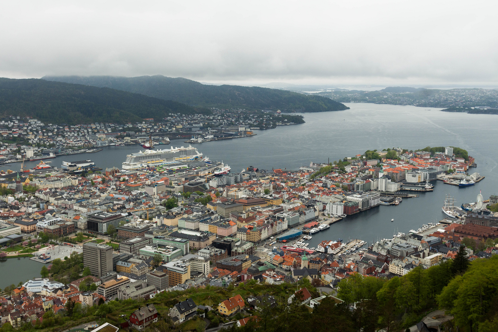 Blick über Bergen (Norwegen)