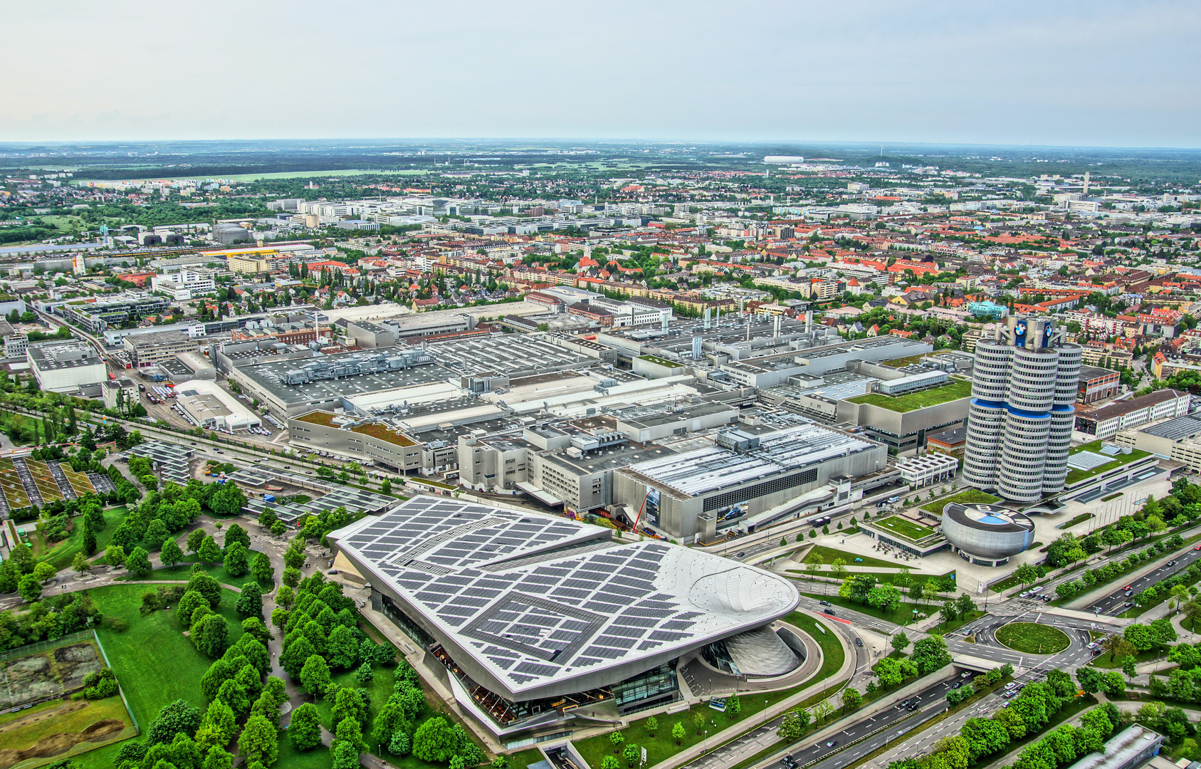 Blick über BMW in München