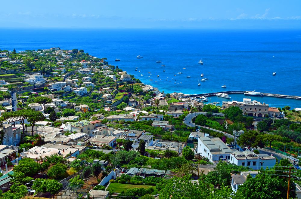 Blick über Capri, dem Hauptort der Insel Capri