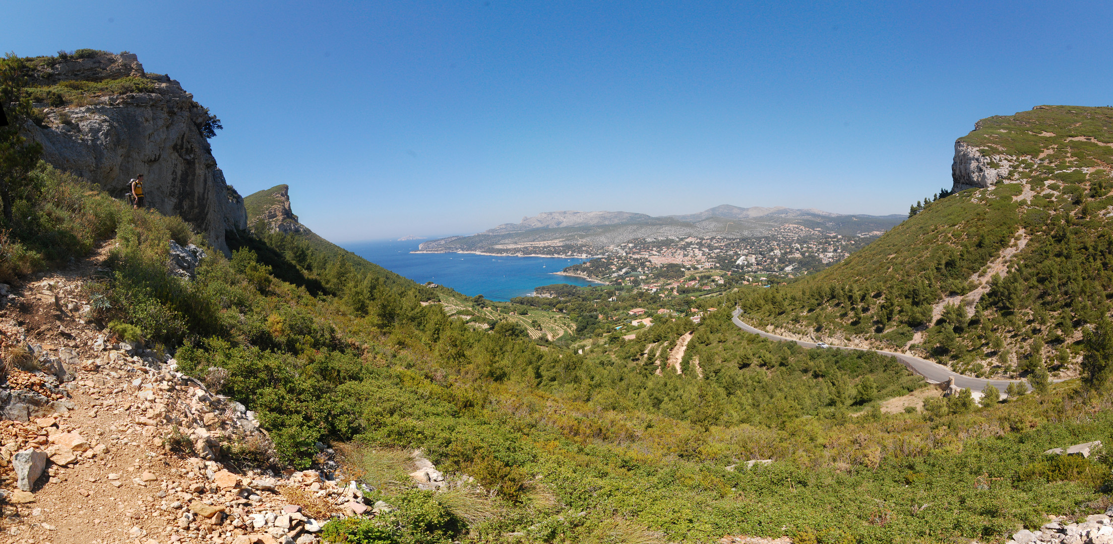 Blick über Cassis, Südfrankreich