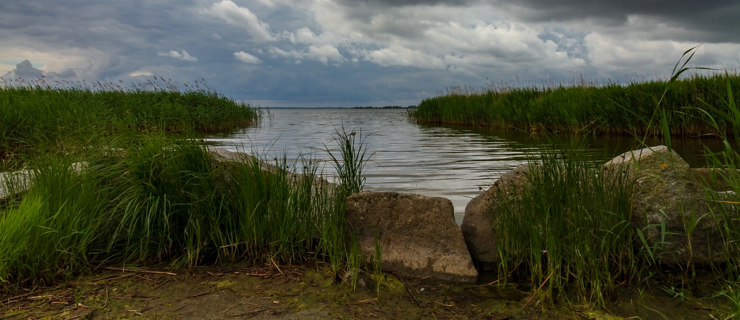 Blick über das Achterwasser