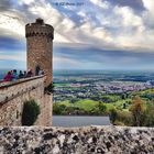 Blick über das Auerbacher Schloß in die Ebene