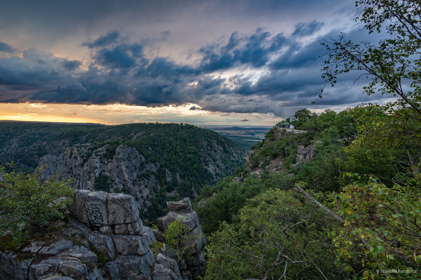 Blick über das Bodetal