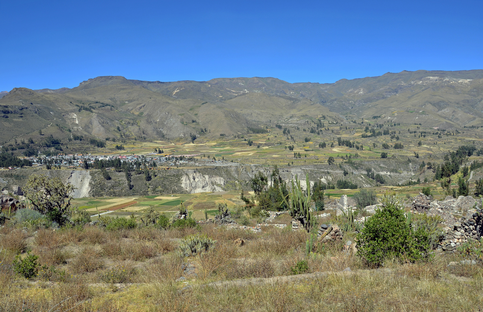 Blick über das Gebiet des Colca-Canyons