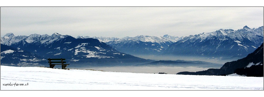 Blick über das Rheintal nach Österreich