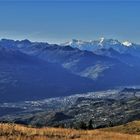 Blick über das Rhone-Tal in den Walliser-Alpen