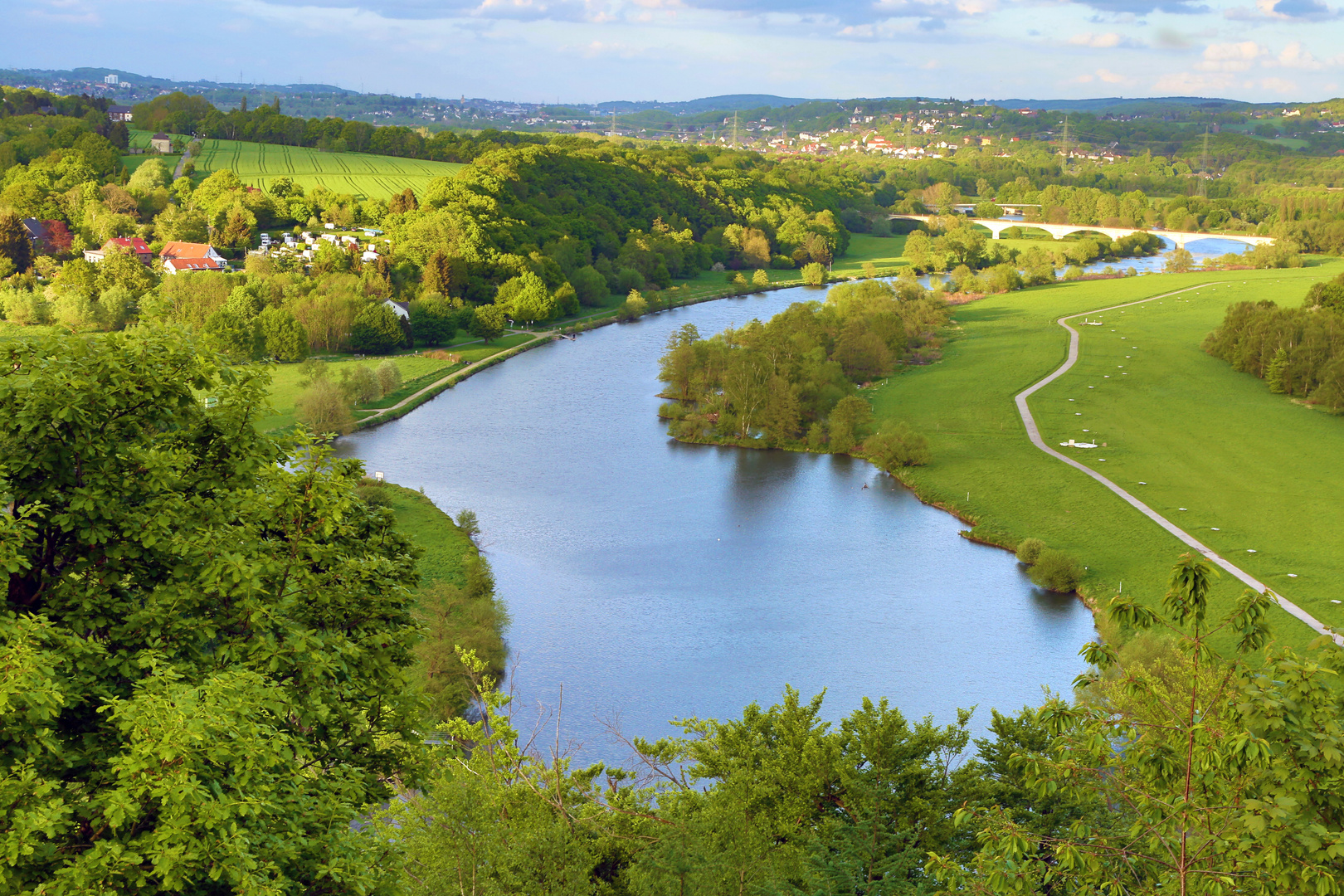 Blick über das Ruhrtal vom Belvedere