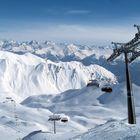 Blick über das Skigebiet von Serfaus Fiss Ladis