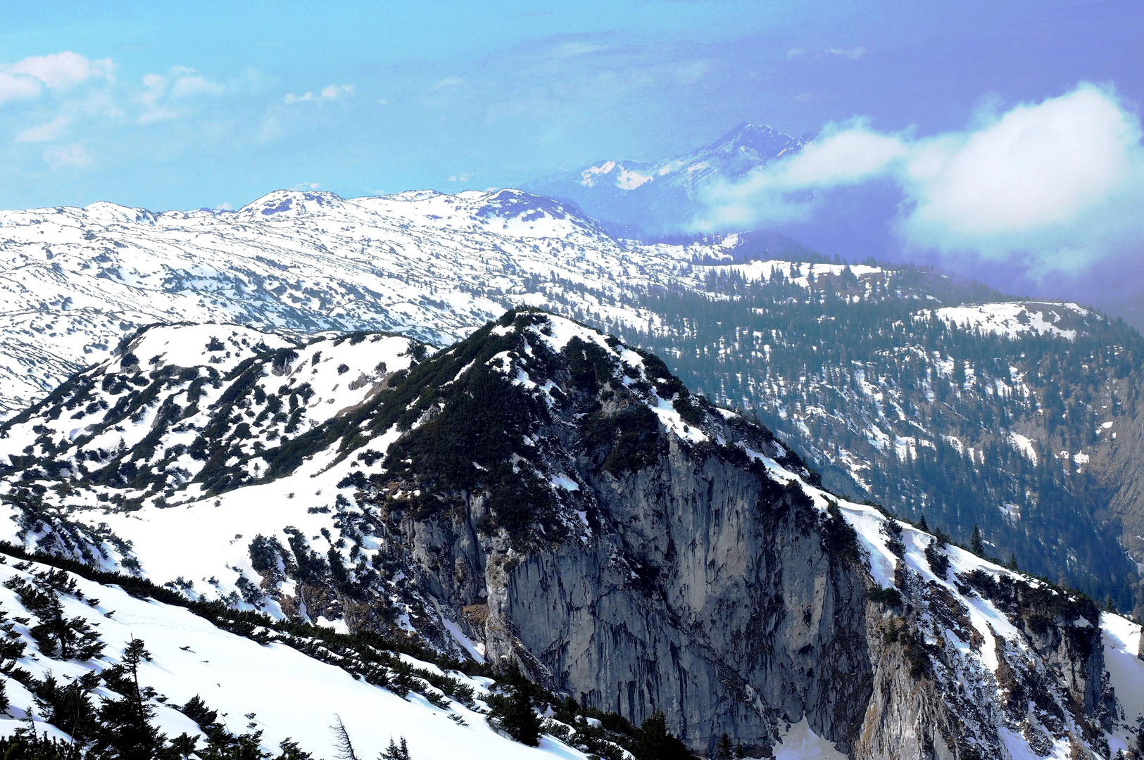 Blick über das Untersberg-Bergmassiv