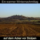 Blick über den Acker zur Burg Stolpen