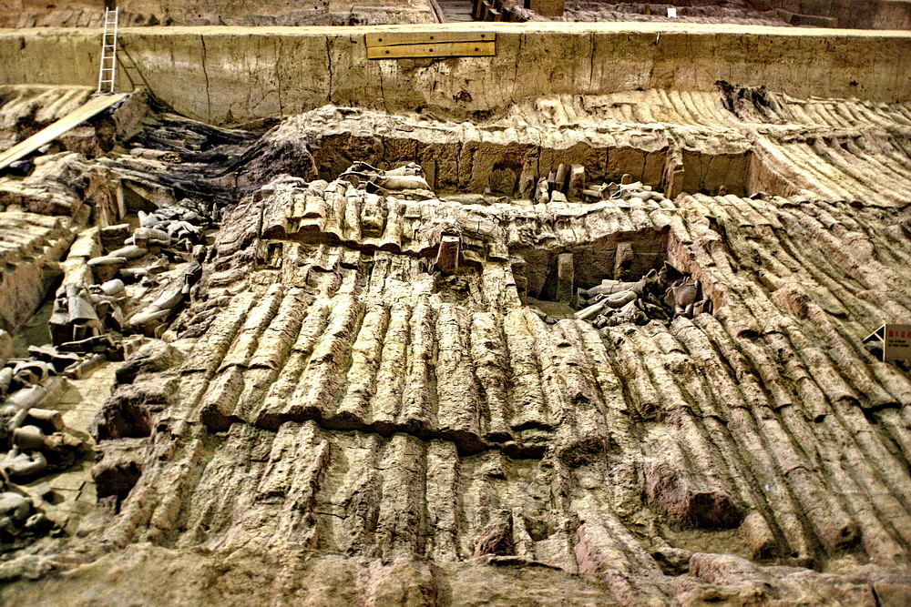 Blick über den Arbeitsbereich der Archäologen