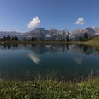 Blick über den Astbergsee zum wilden Kaiser