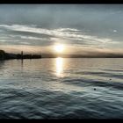 Blick über den Bodensee auf Bregenz