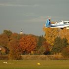 Blick über den Flugplatz Hangelar Richtung Siegburg