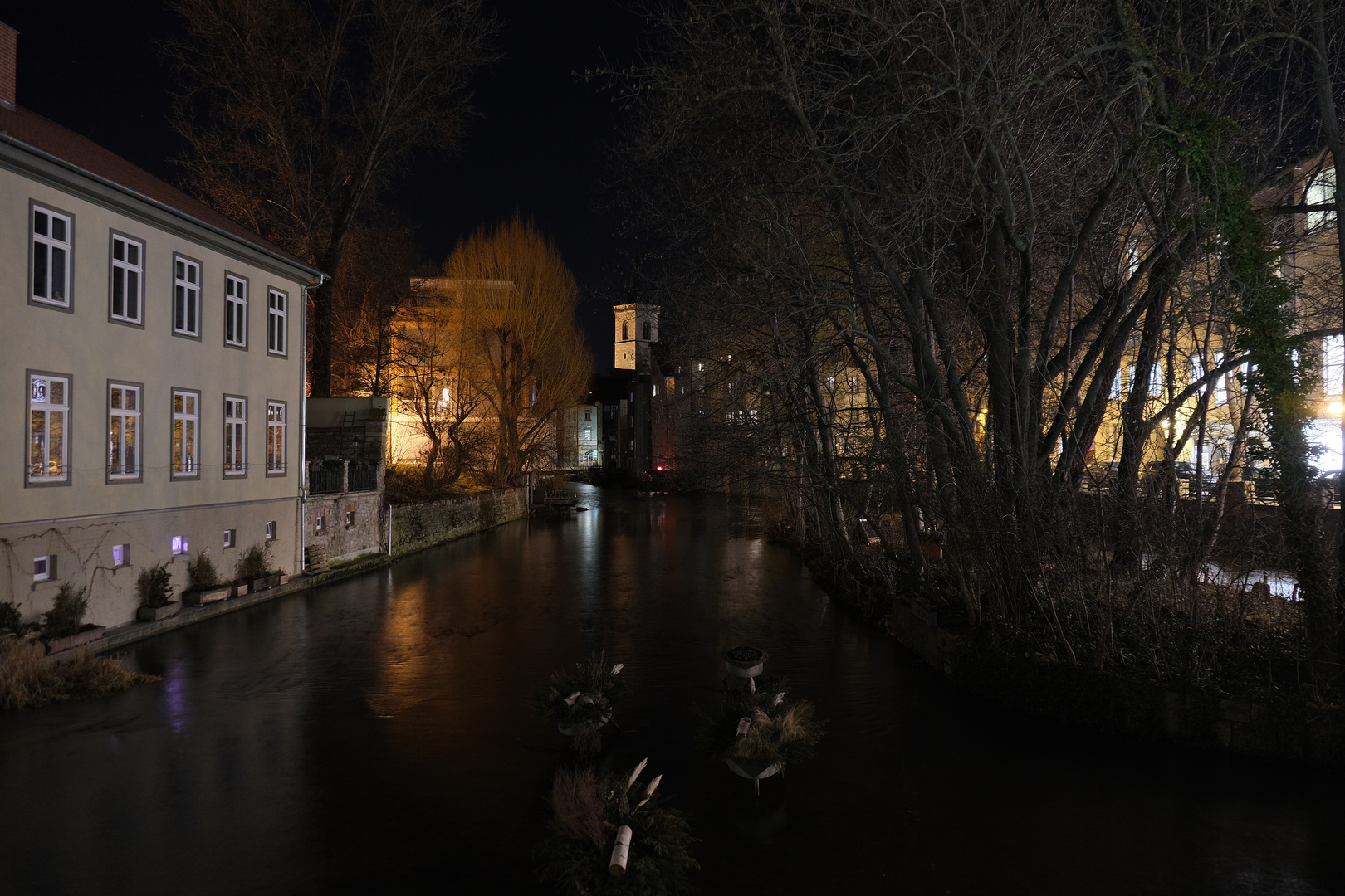 Blick über den Fluss "Gera" in Erfurt...