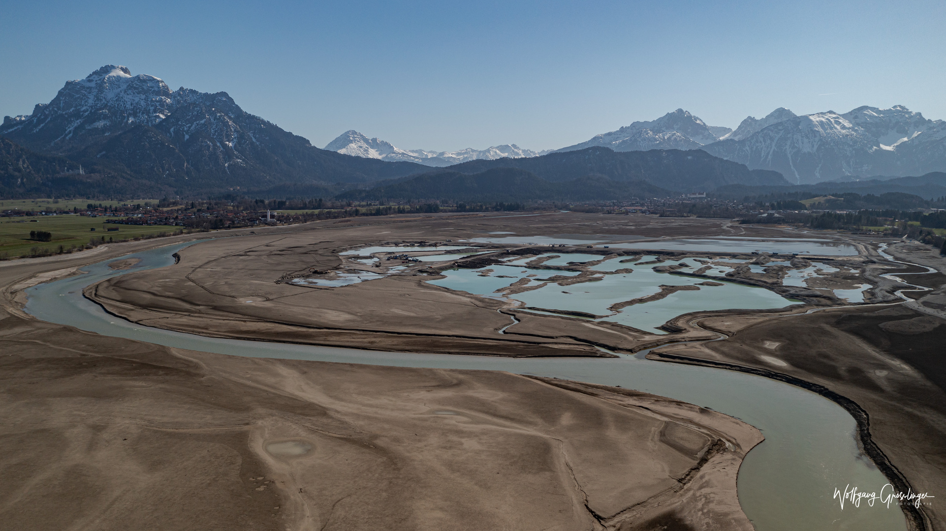 Blick über den Forggensee in Füssen