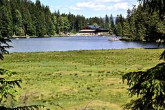 Blick über den Großen Arbersee…