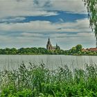 Blick über den großen Frankenteich in Stralsund... 