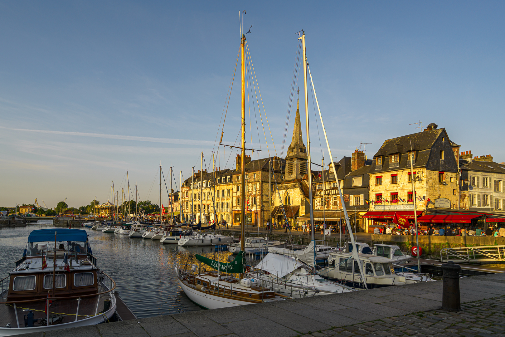 Blick über den Hafen von Honfleur