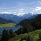 Blick über den Haider See zum Ortler