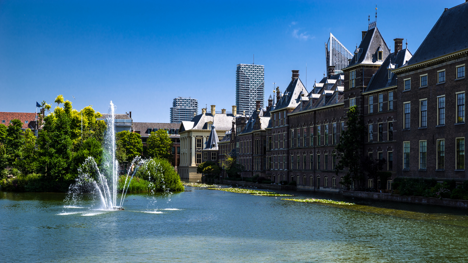 Blick über den Hofvijver, Den Haag ...