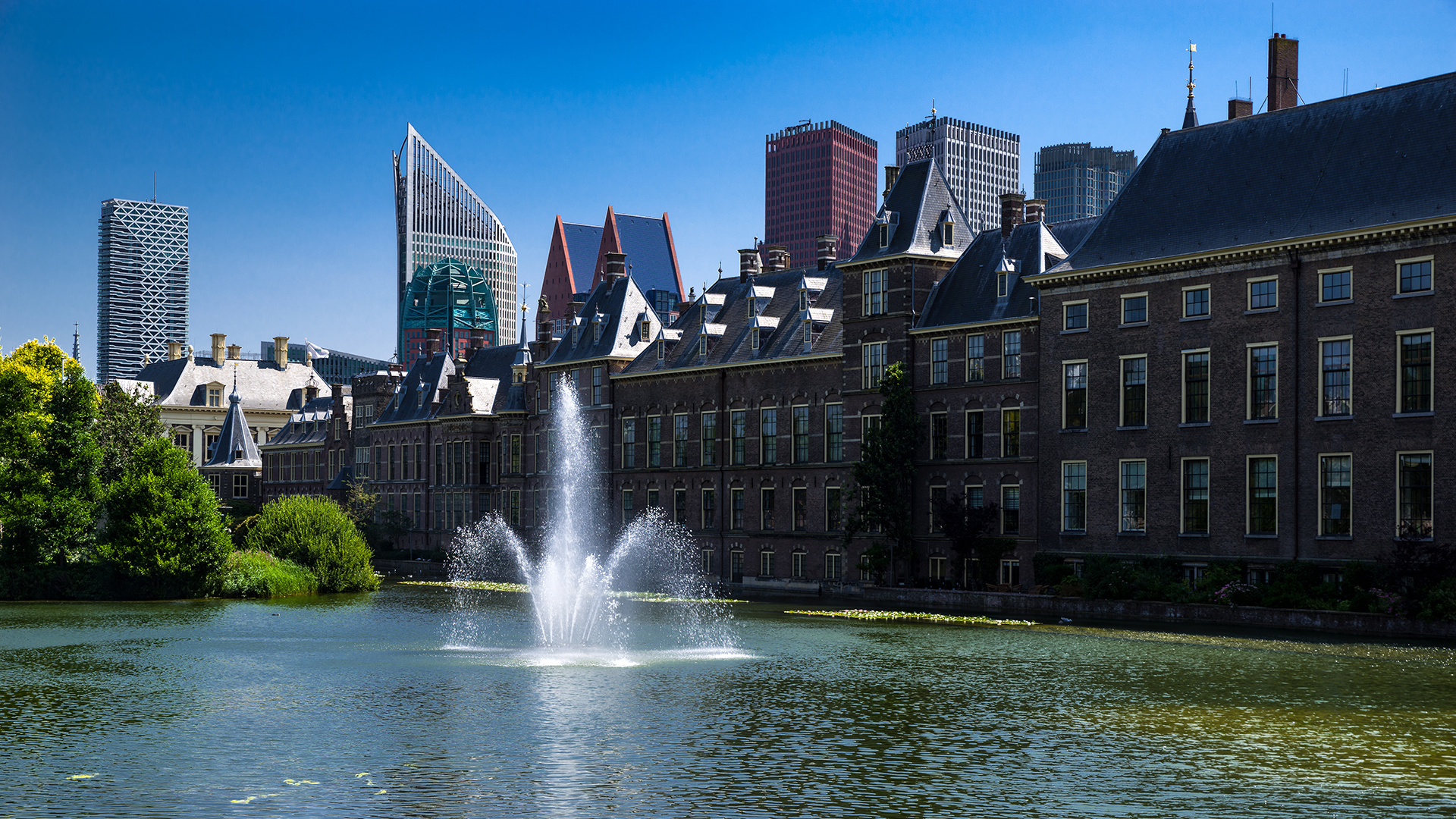 Blick über den Hofvijver, Den Haag 