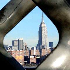 Blick über den Hudson River auf Manhattan