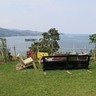 Blick über den Kivu-See in Ostafrika