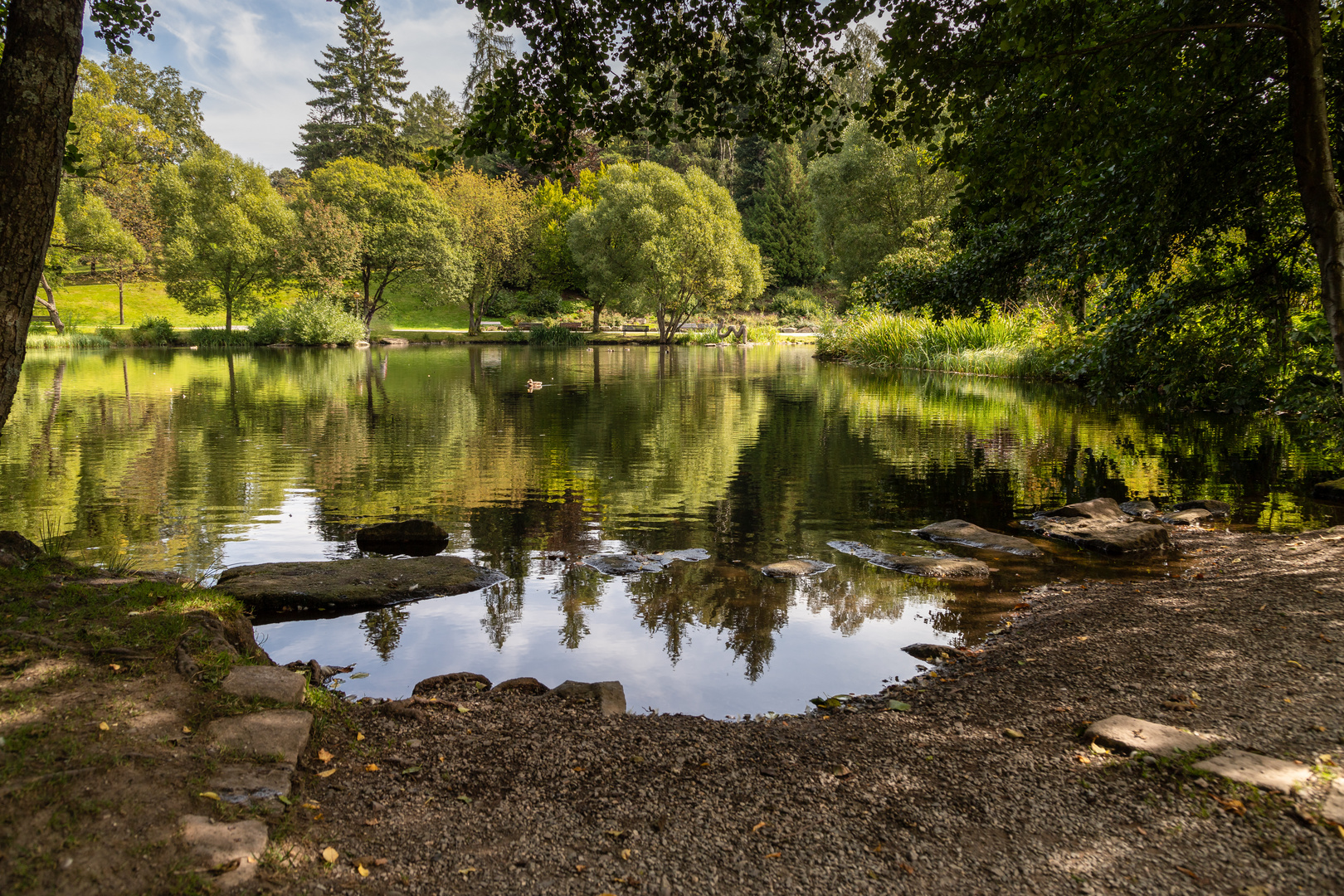 Blick über den Kurparkteich