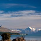 Blick über den Lake Pukaki zum Mount Cook in NZ.