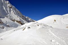 Blick über den Larke Pass nach Westen