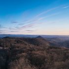 Blick über den Pfälzer Wald bei Sonnenuntergang