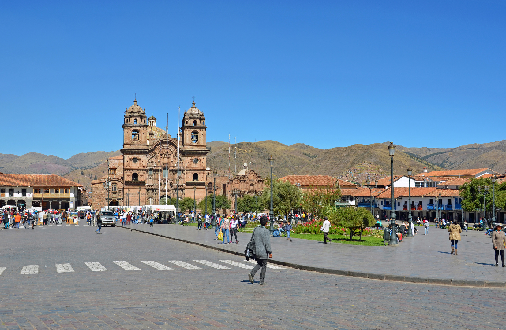 Blick über den Plaza de Armas in Cusco