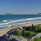 Blick über den Strand von Stockton, Newcastle